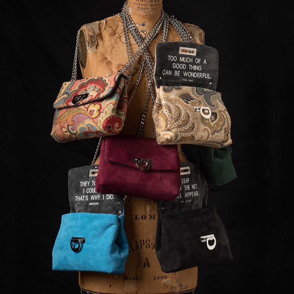 Suede handbag - Picture 2 of 4